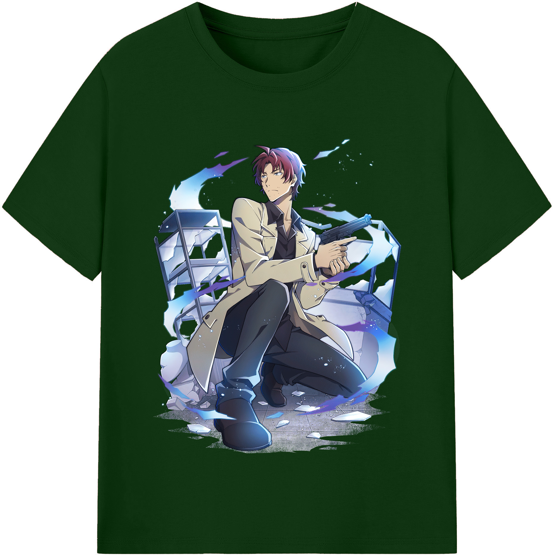（画像用） 文豪ストレイドッグス Bungo Stray Dogs 綿100％半袖Tシャツ（フロントプリント）